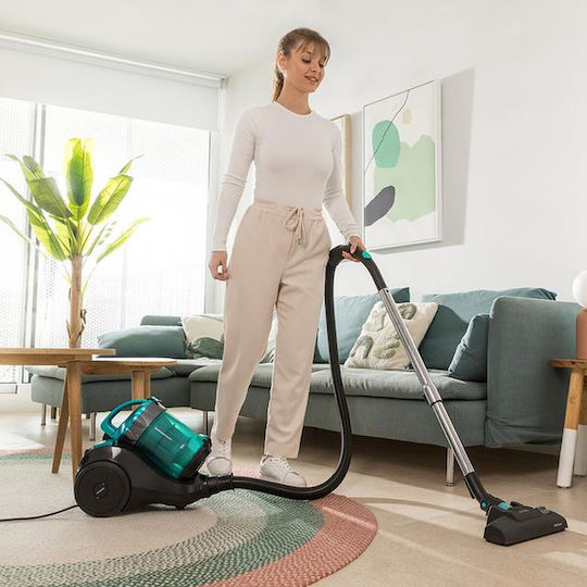 Cecotec Conga Rockstar Multicyclonic Compact Plus Staubsauger 800W Beutellos 2.5Es Türkis