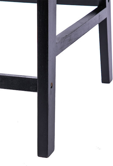 Hölzernes Hocker für Bar Für den Außenbereich Ridley Schwarz 1Stück 48x54x97cm