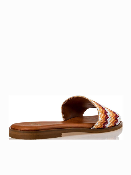 Women's Flat Sandals in Brown Color