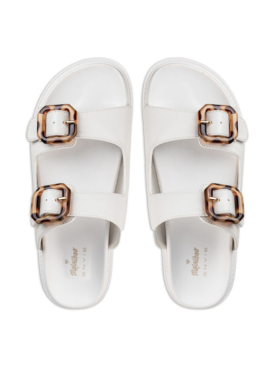 Flache Sandalen für Damen in Weiß Farbe