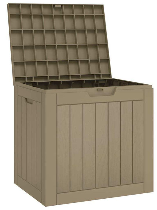 vidaXL Outdoor Storage Box 118lt Brown L55.5xW43xH53cm