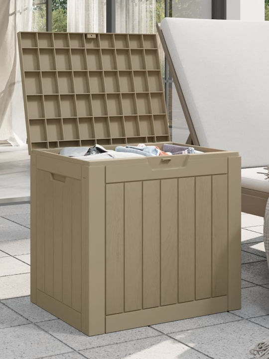 vidaXL Outdoor Storage Box 118lt Brown L55.5xW43xH53cm