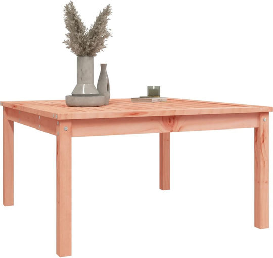 Sitting Room Outdoor Free Standing Wood Table Natural 82.5x82.5x45cm