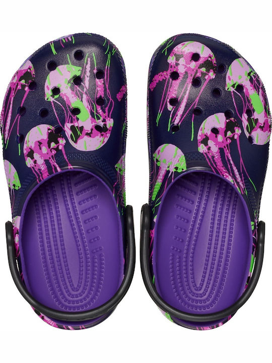 Classic Meta Scape Clog Încălțăminte Anatomică pentru Plajă pentru Copii Violet