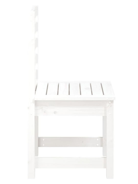 Scaun de exterior Lemn Alb 2buc 40.5x48x91.5cm