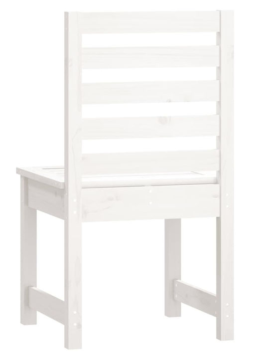 Scaun de exterior Lemn Alb 2buc 40.5x48x91.5cm