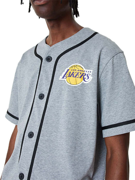 LA Lakers Къс ръкав Памучен Риза Сив
