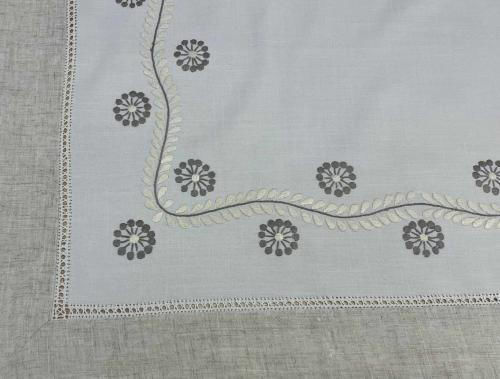 Set de Măsuțe 4 Bucăți Atole cu Broderie Bej