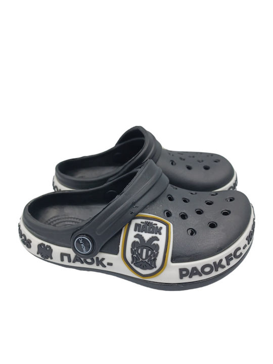 PAOK Παιδικά Σαμπό Θαλάσσης Μαύρα