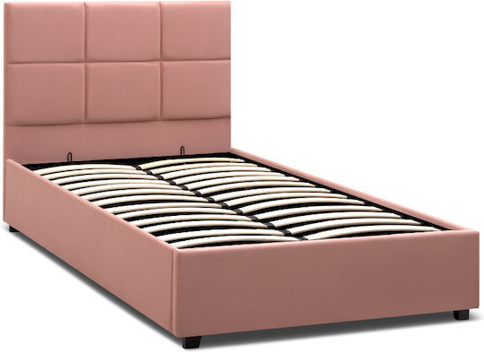 Kingston Pat Semi-dublu Roz cu Spațiu de Stocare & Lamele pentru Saltea 120x200cm