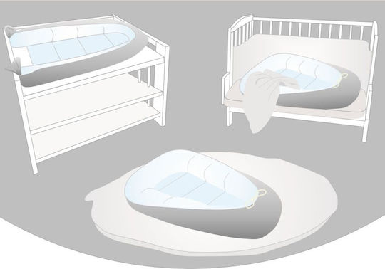 Interbaby Baby Nestkissen Nest Stars Gray 50x86cm Interbaby Baby Nestkissen Nest Stars Gray 50x86cm