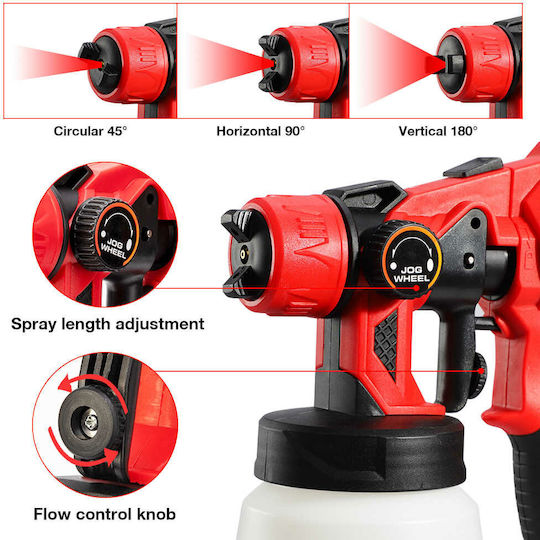 Factory Electric Paint Spray Gun 550W with 0.8lt Container