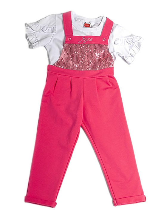 Joyce Set pentru copii cu Pantaloni Vara 2buc Fuchsia