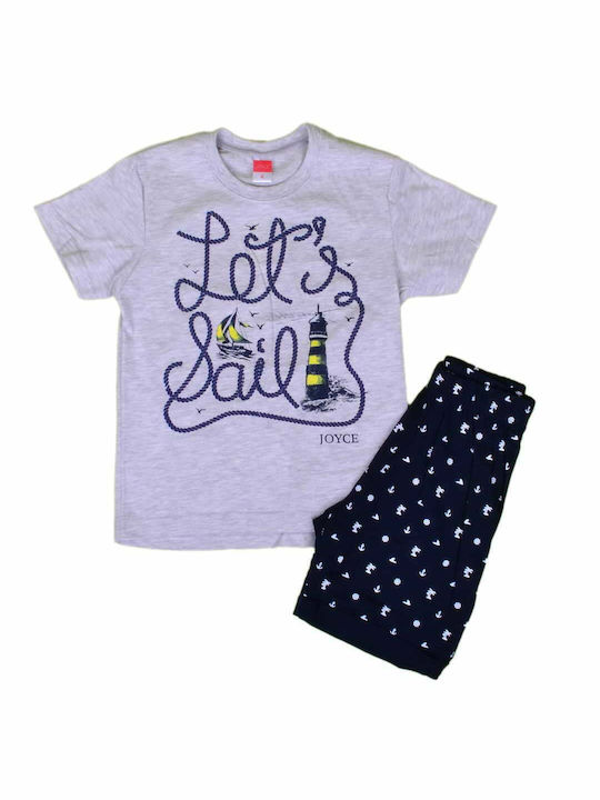 Joyce Kids Set with Shorts Summer 2pcs Gray