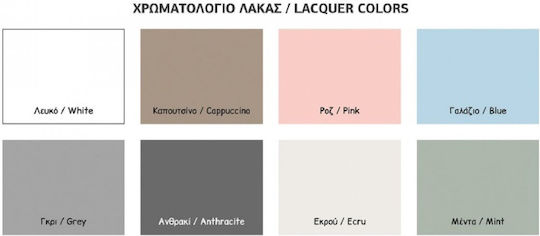 Loft Етажерка Стена Бял 118x30x120см