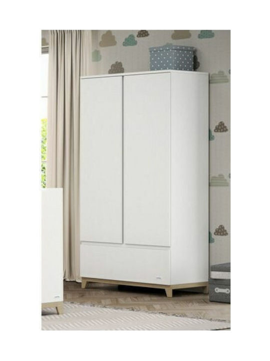Casababy Zoom Seturi de mobilier pentru copii cu Pat, Comodă și Dulap Alb