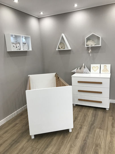 Olivia Baby Dresser with 3 Drawers White 85x50x95cm