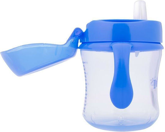 Dr. Brown's Educational Sippy Cup Plastic with Handles Blue for 6m+m+ 180ml
