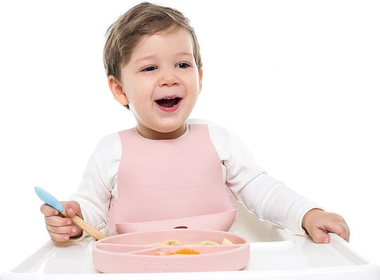 Minikoioi Παιδικό Πιάτο Φαγητού από Σιλικόνη Portions Pink