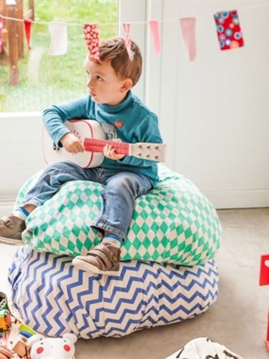 Play&go Children's Play Mat made of Fabric Zig Zag Blue 1pcs