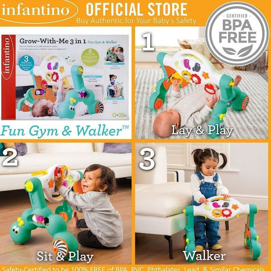 Infantino Grow With Me 3 in 1 Baby Playmat and Activity Gym for Newborns