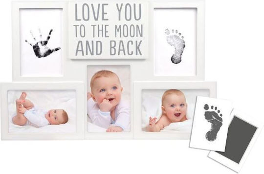 Pearhead Baby Imprint Frame Love You to the Moon and Back made of Wood