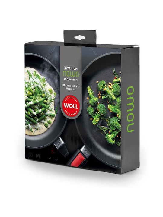 Woll Titanium Nowo Комплект тигани от Леярски Алуминий 2бр