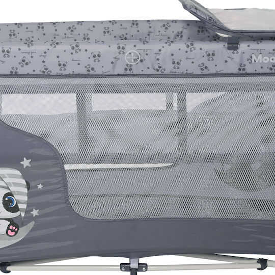 Lorelli Moonlight Plus Laufstall 2 Ebenen mit Wickeltisch & Matratze Gray 126x70cm
