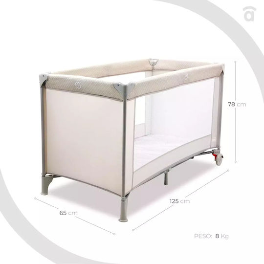 Asalvo Speed Laufstall mit Matratze Beige 125x65cm