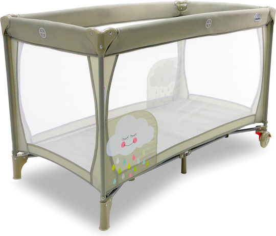Asalvo Speed Laufstall mit Matratze Beige 125x65cm