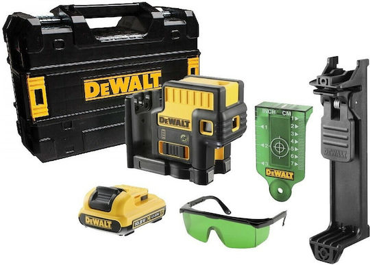DEWALT Αυτορυθμιζόμενο Γραμμικό Αλφάδι Laser Πράσινης Δέσμης 10.8V με Εύρος Εργασίας 30m