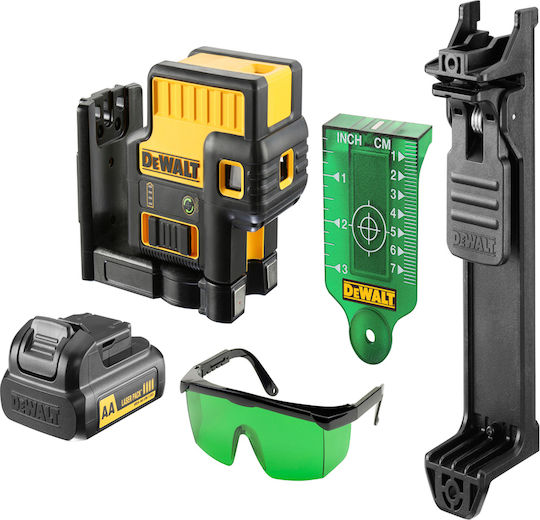 DEWALT Αυτορυθμιζόμενο Γραμμικό Αλφάδι Laser Πράσινης Δέσμης 10.8V με Εύρος Εργασίας 30m