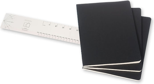 Moleskine Cahier Σετ 3 Σημειωματάρια Bullet 60 Φύλλων με Λευκές Σελίδες Μαύρα