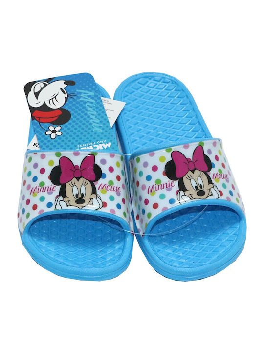 Kinder Badeschlappen Minnie Hellblau Minnie Mouse