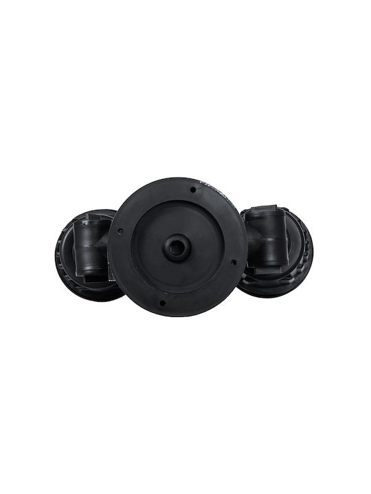 GloboStar Grasedo Waterproof Outdoor Ceiling Spot E27 in Black Color 61616