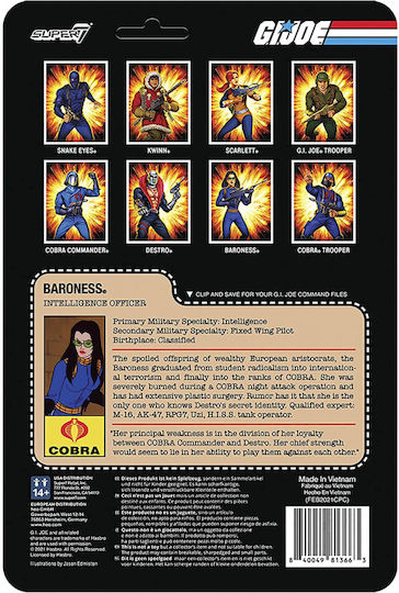Φιγούρα Δράσης Baroness Action Figure για 14+ Ετών 10εκ.