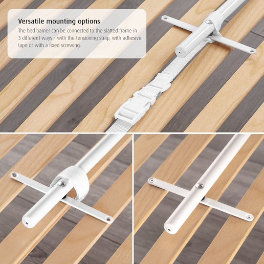 Reer Foldable Bed Rail Guard Simple Placement made of Fabric in Light Blue Color 150εκ. 1pcs