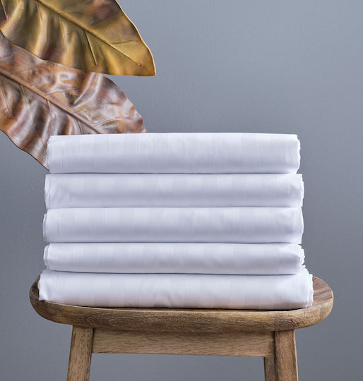 Cokitex Παπλωματοθήκη Ξενοδοχείου Polycotton Ριγέ 220TC 245x265εκ.