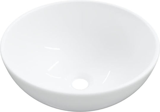 vidaXL Επικαθήμενος Νιπτήρας Κεραμικός 28x28x10cm Λευκός