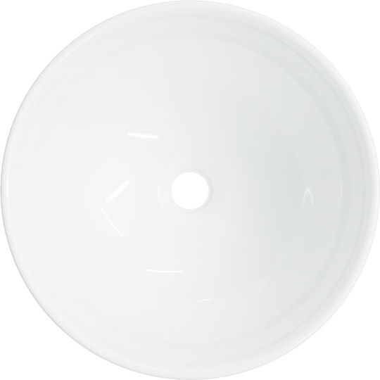 vidaXL Επικαθήμενος Νιπτήρας Κεραμικός 28x28x10cm Λευκός