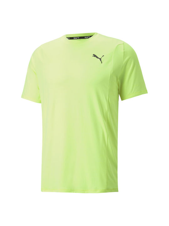 Puma Cloudspun Men's Athletic T-shirt Short Sleeve Yellow