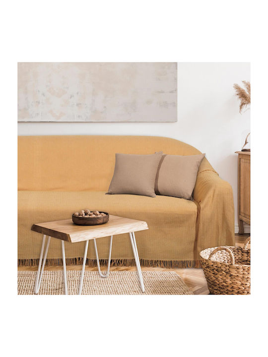 Das Home 0242 Three-Seater Sofa Throw 180x300cm Mustard