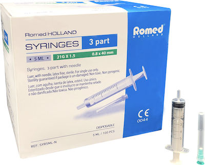 Romed σύριγγες 10ml x 21G μη πυρετογόνες (1 τεμάχιο) SYR10ML-N