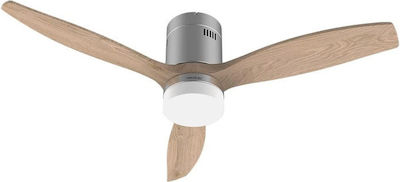 Cecotec Energy Silence Aero 5600 Steel Aqua Ceiling Fan 132cm with Light, WiFi, and Remote Control Brown