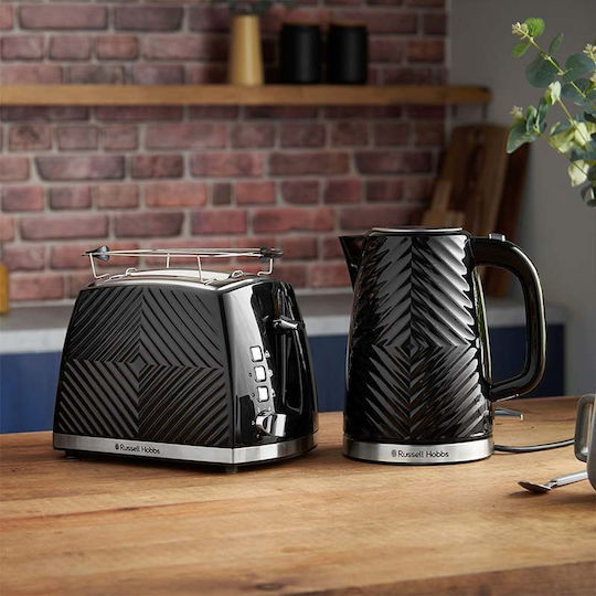 Russell Hobbs Groove Βραστήρας 1.7lt 2400W Μαύρος