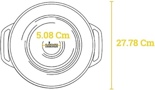 Lodge Βαθιά Κατσαρόλα από Μαντέμι 5.68lt / 34cm