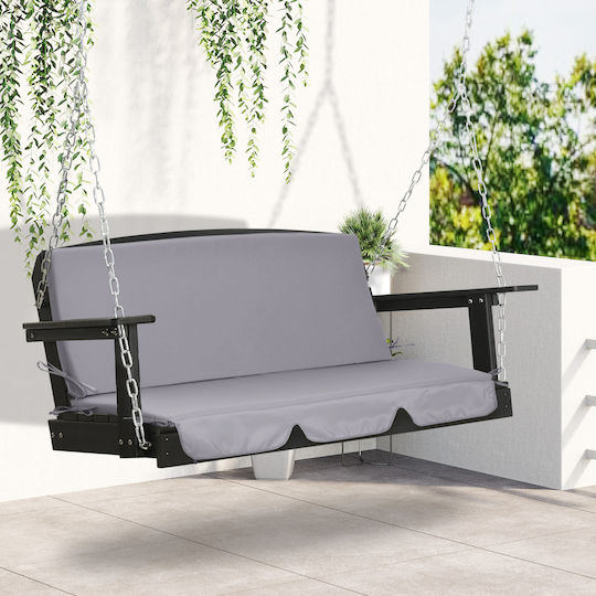 Outsunny Καναπέ Κήπου Γκρι 2τμχ 130x45εκ.
