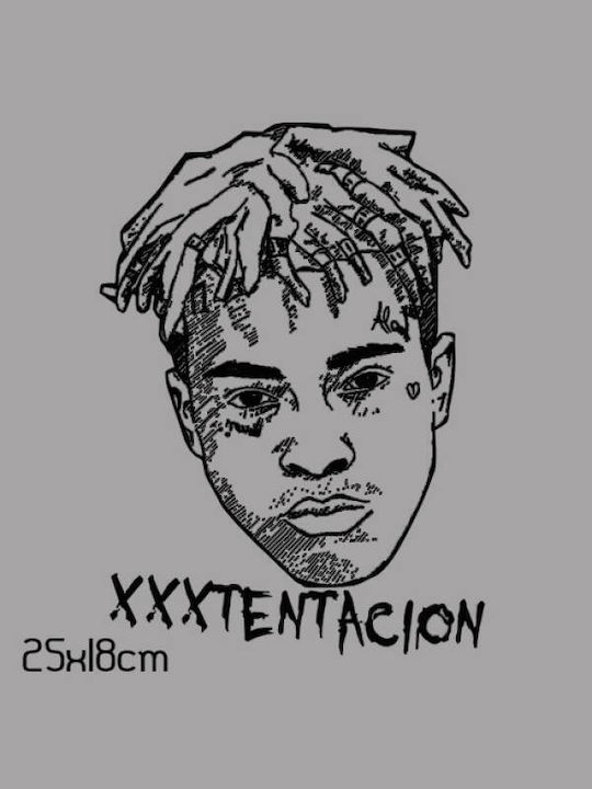 Takeposition Φούτερ με Κουκούλα XXXTentacion σε Γκρι χρώμα