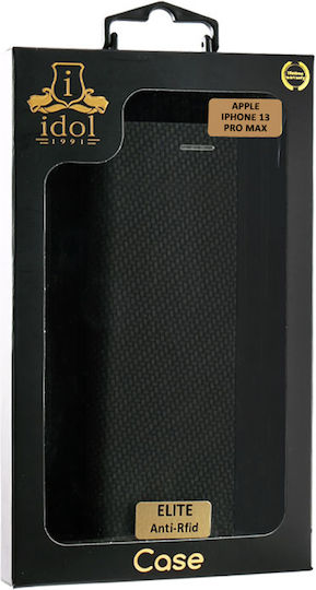 Idol 1991 Elite Anti-RFID Book Piele artificială Negru (TCL 405)