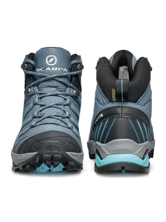 Scarpa Storm Gray Aqua Women's Hiking Shoes Waterproof with Gore-Tex Membrane